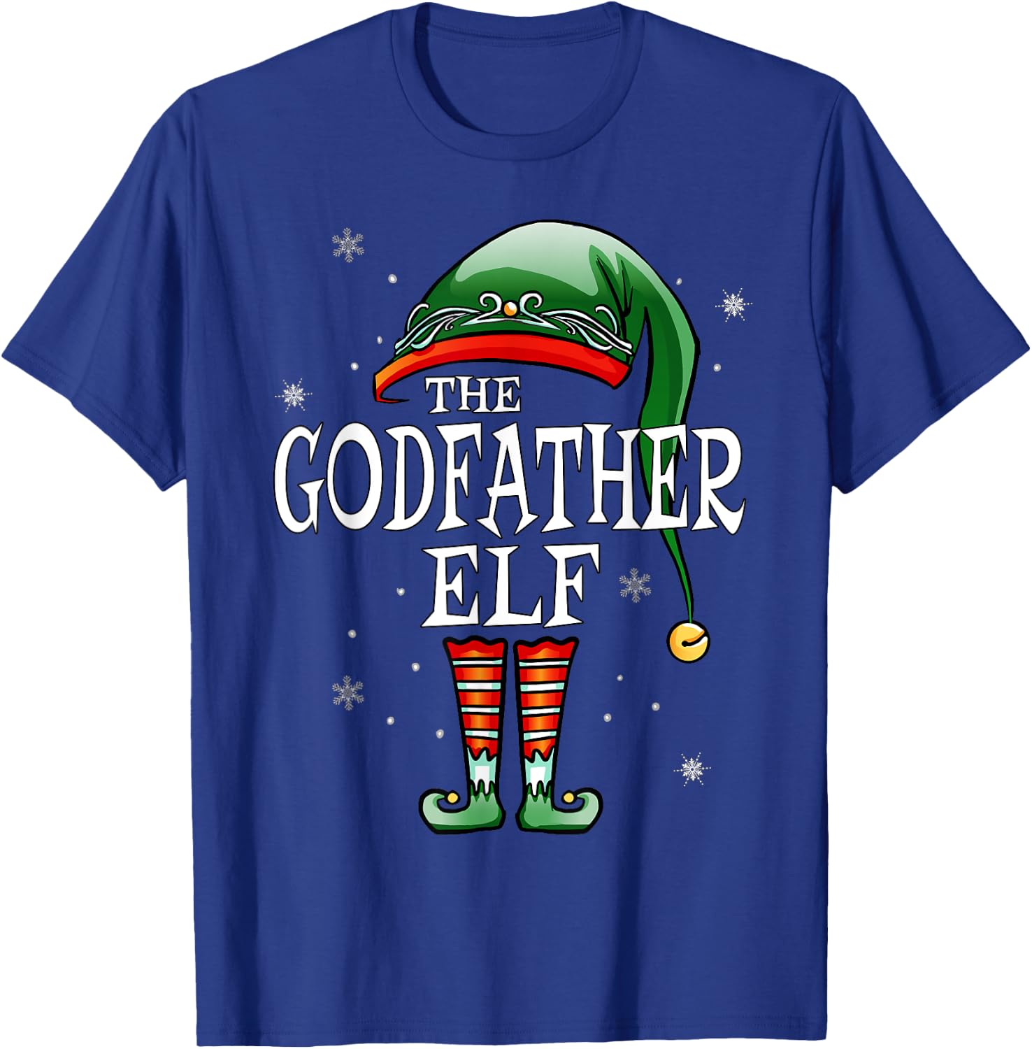 Matching Family Funny The Godfather Elf Christmas T-Shirt - T-Shirt | Royal