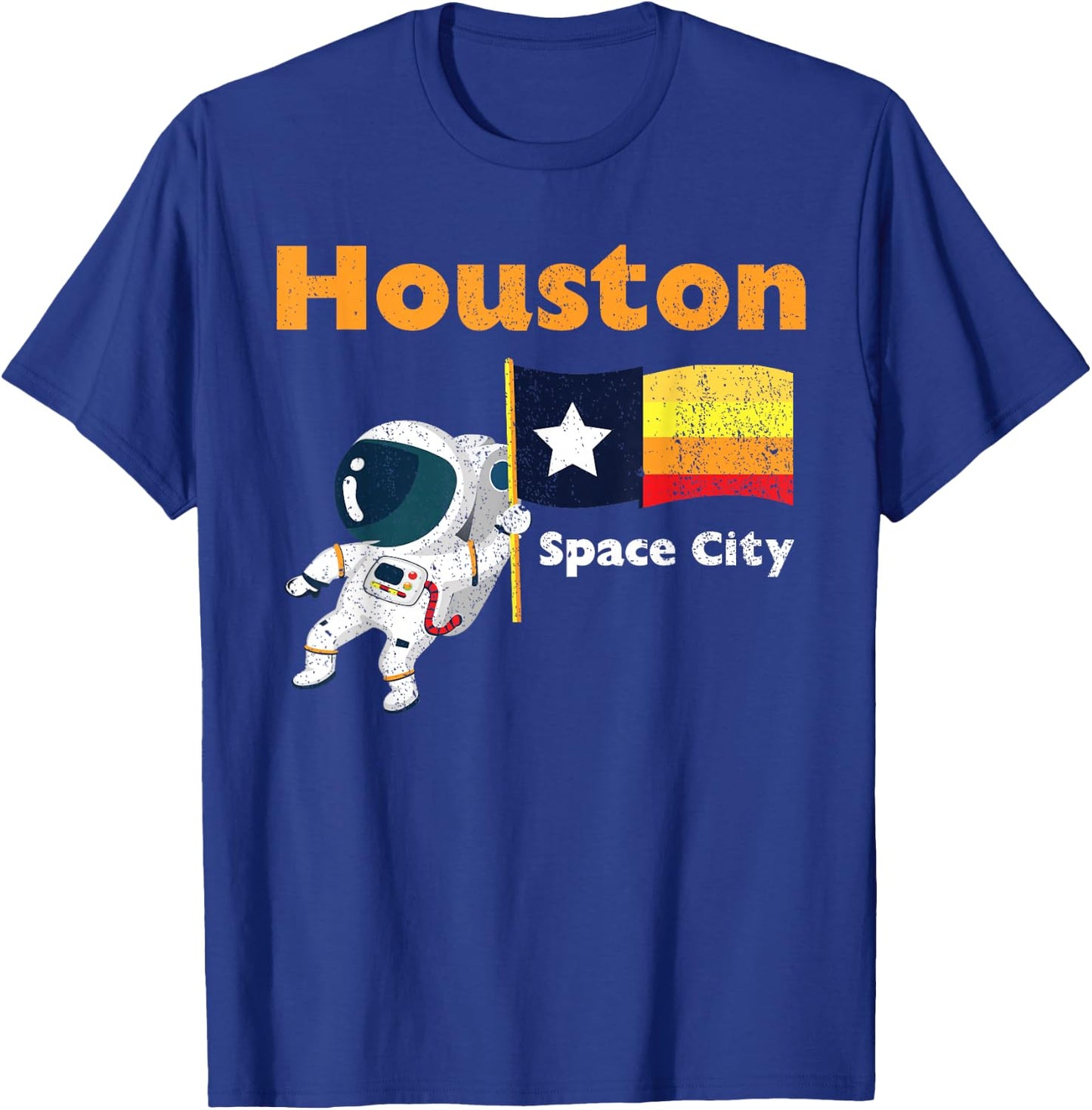 Houston Texas 1965 Space City Astronaut - Rocket Space T-Shirt - T-Shirt | Royal