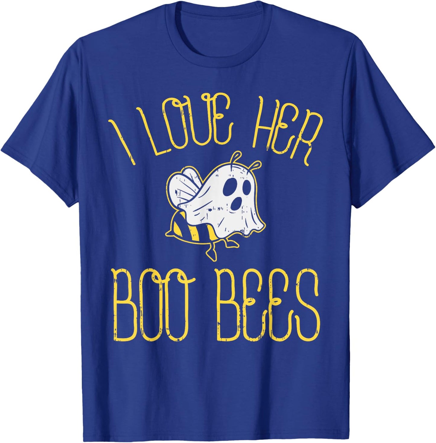 I Love Her Boo Bees Couples Halloween Adult Costume His Men T-Shirt - T-Shirt | Royal
