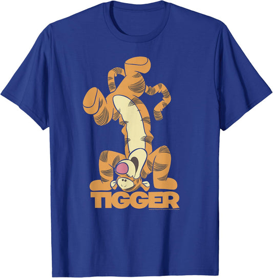 Disney Winnie The Pooh Tigger Upside Down Portrait Small T-Shirt - T-Shirt | Royal