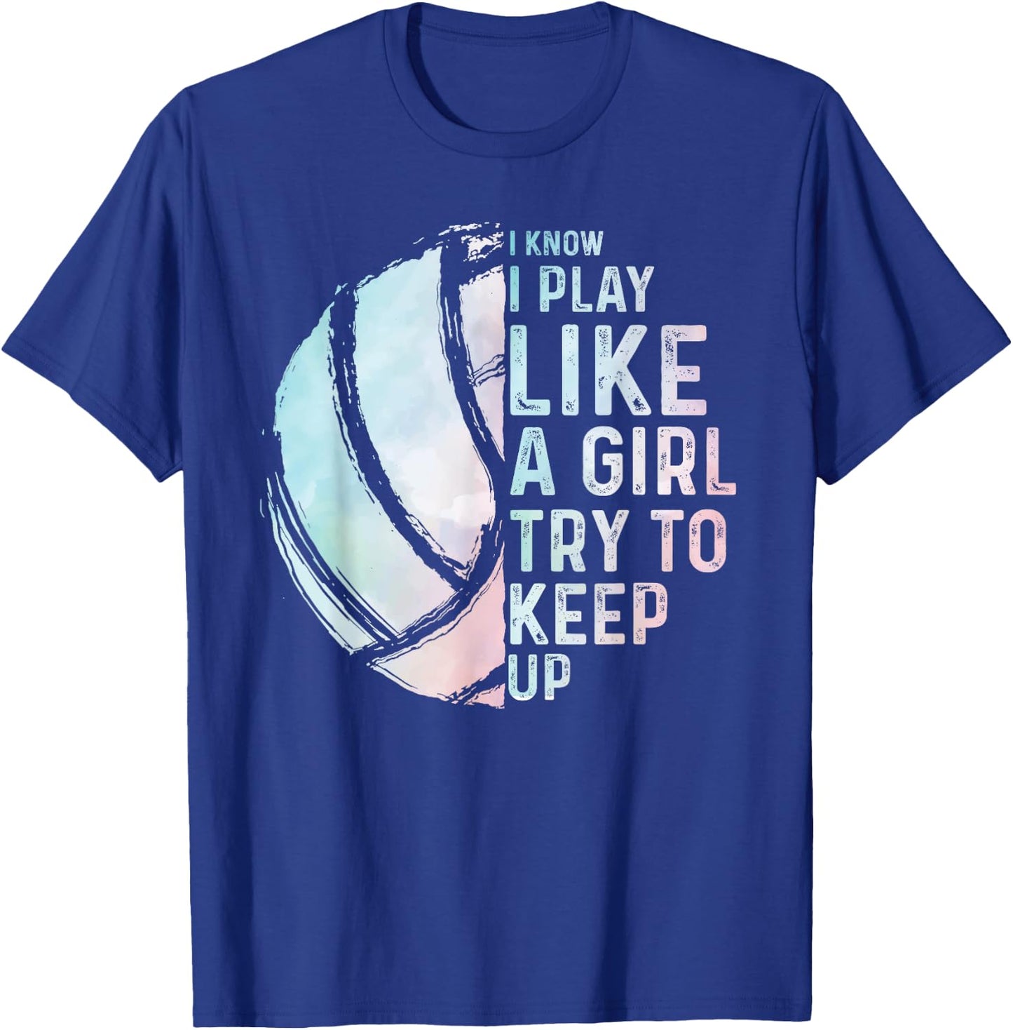 Funny Volleyball Design Girls Women Youth Teen Sports Lovers T-Shirt - T-Shirt | Royal