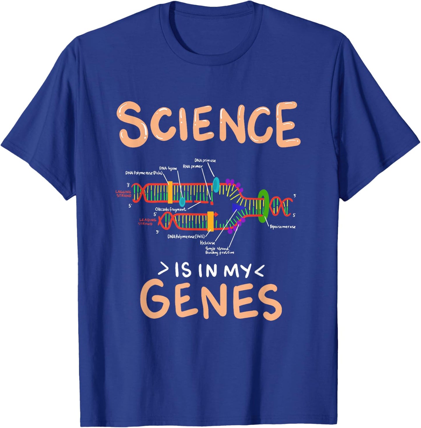 Science Is In My Genes Funny Genetics T-Shirt - T-Shirt | Royal