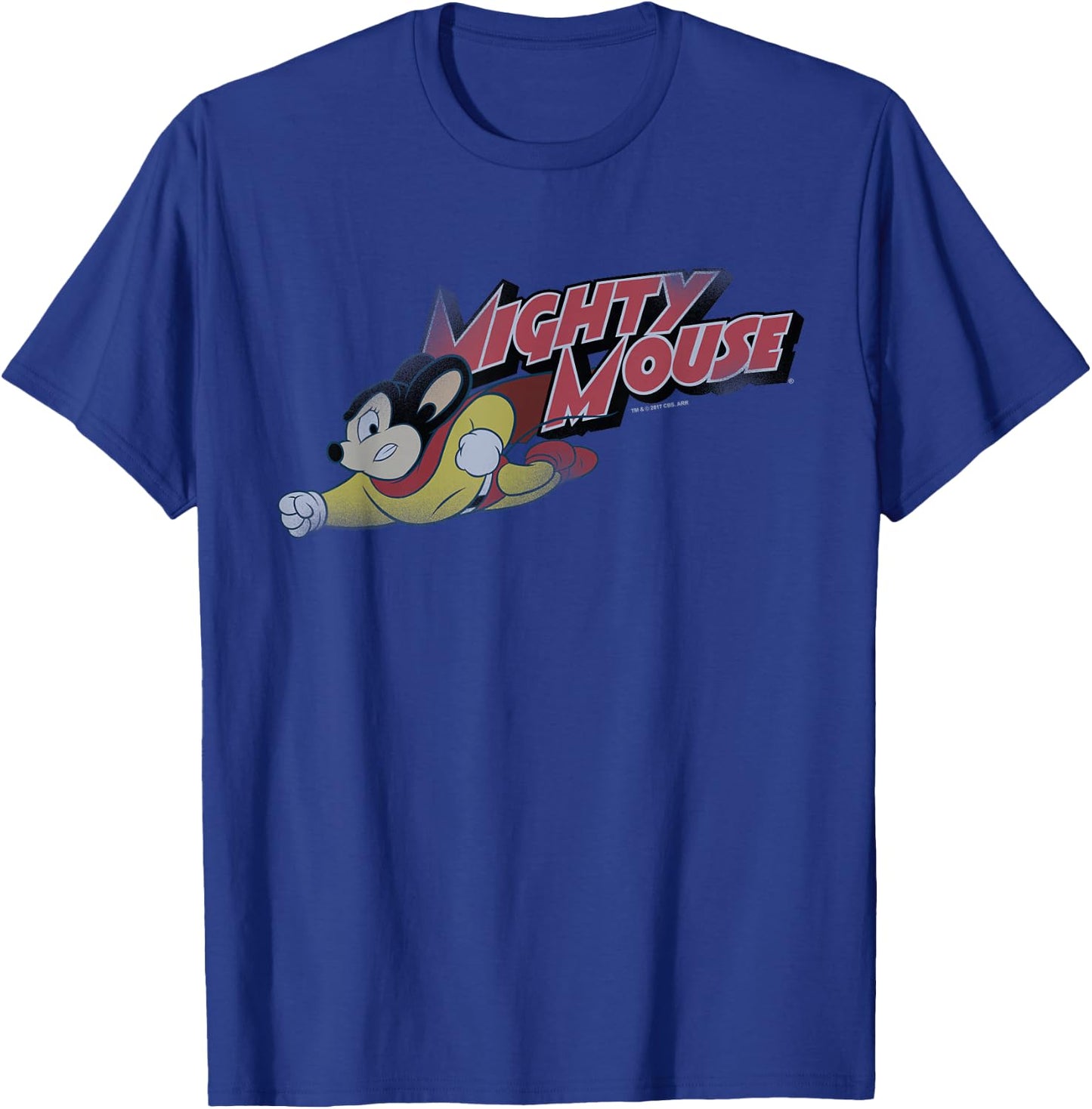 Mighty Mouse Mighty Retro T-Shirt - T-Shirt | Royal