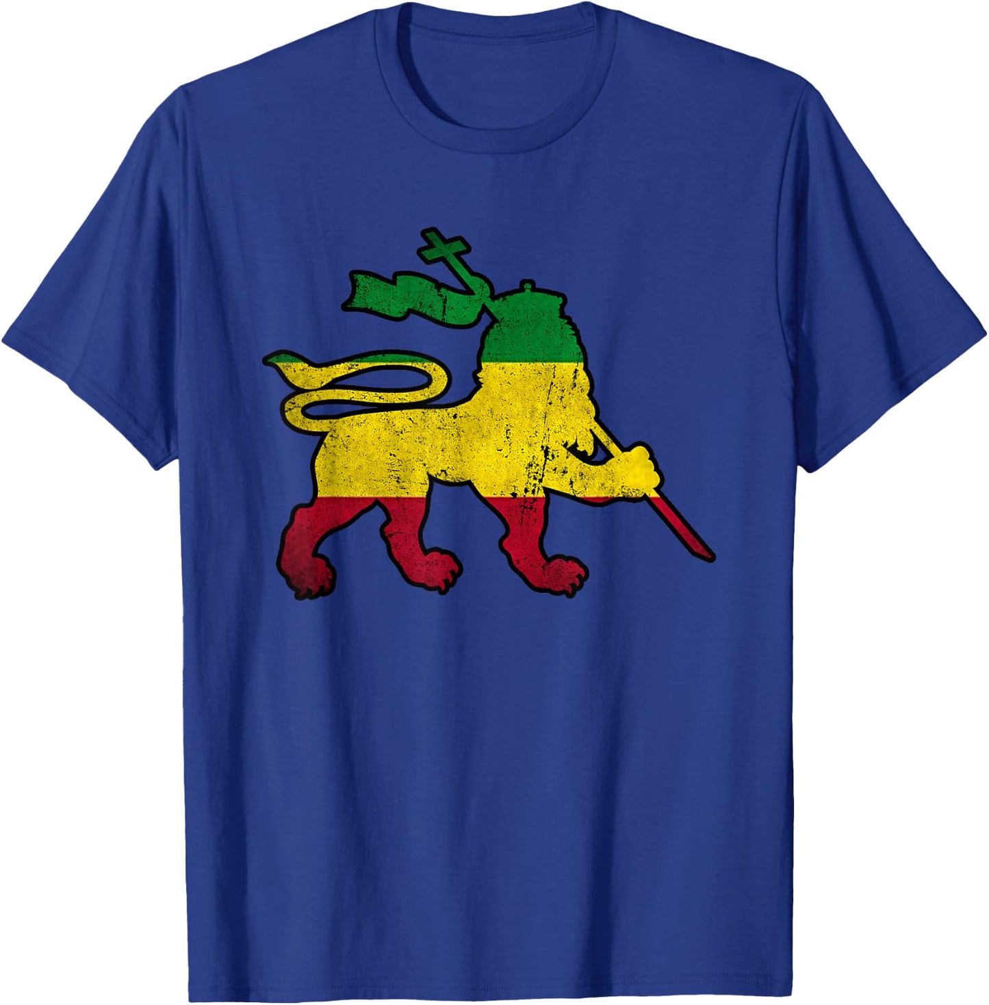 Lion Of Judah Rasta Reggae Jamaican Retro Vintage T-Shirt - T-Shirt | Royal