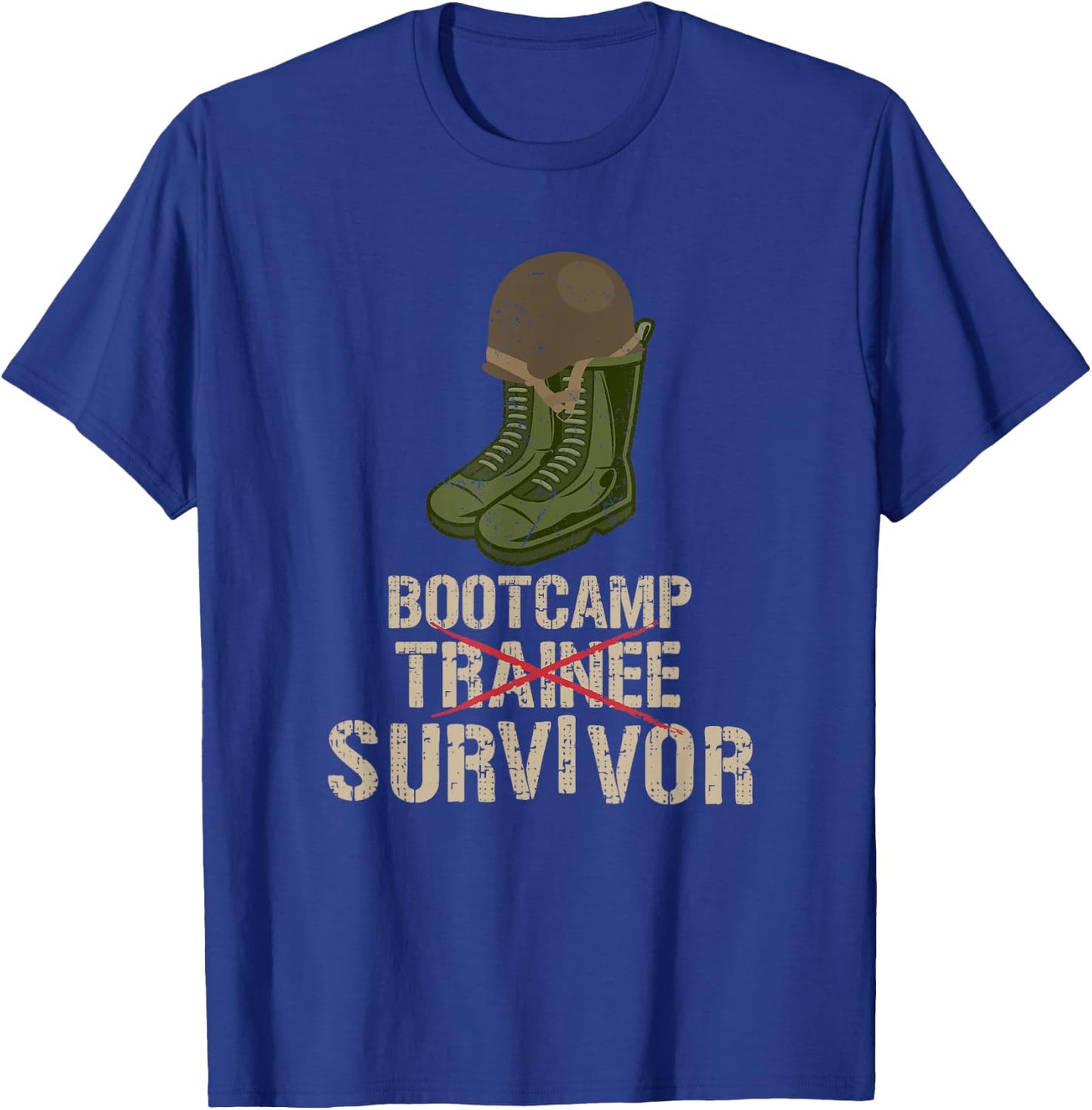 Army Bootcamp Workout Shirts - Bootcamp Survivor T-Shirt - T-Shirt | Royal