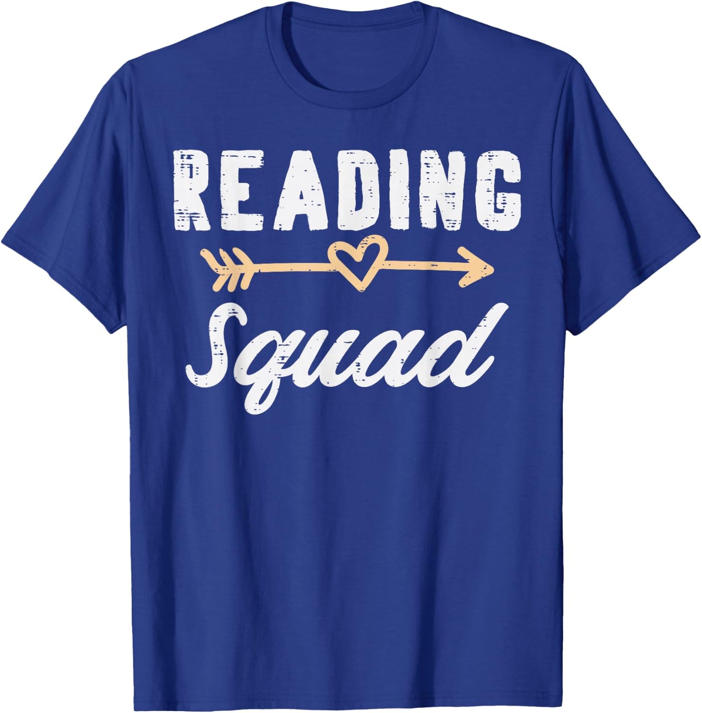 Reading Squad Funny Book Lover Bookworm Teacher Librarian T-Shirt - T-Shirt | Royal