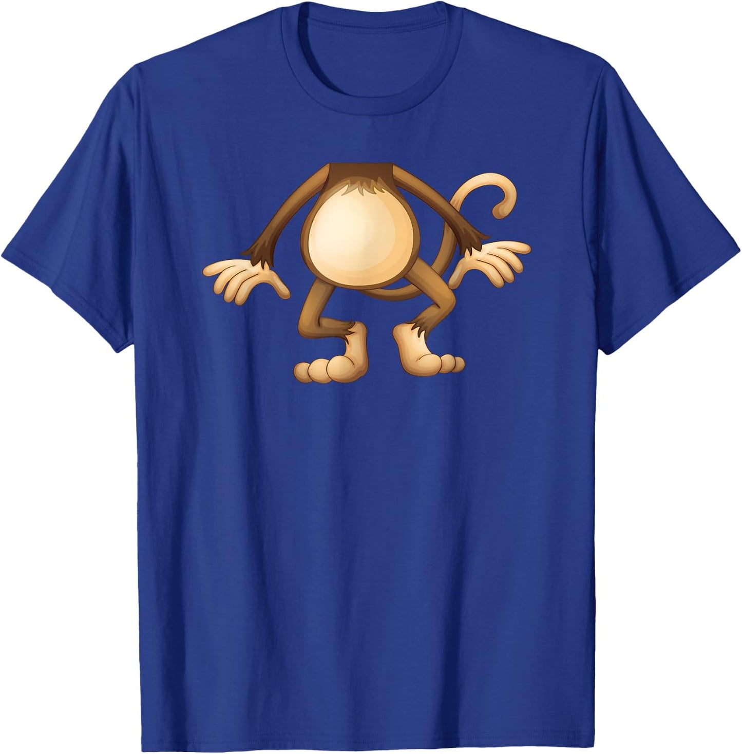Headless Monkey Lazy DIY Halloween Costume Funny Animal Body T-Shirt - T-Shirt | Royal