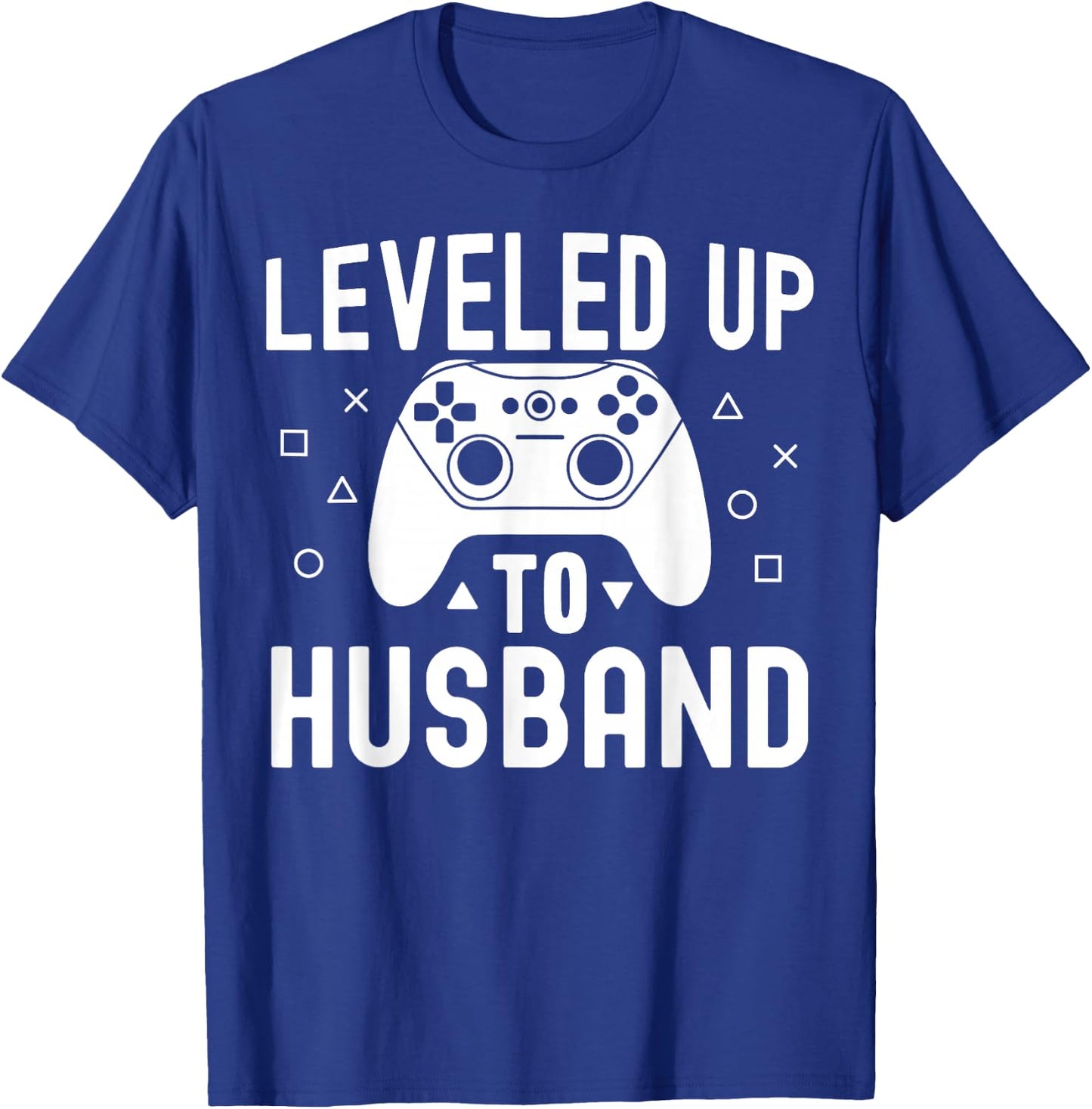 Leveled Up To Husband Fiance Boyfriend Engagement Video Game T-Shirt - T-Shirt | Royal