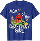 Mom of The Birthday Girl Cow Shirt Farm Barnyard Party Gift T-Shirt - T-Shirt | Royal