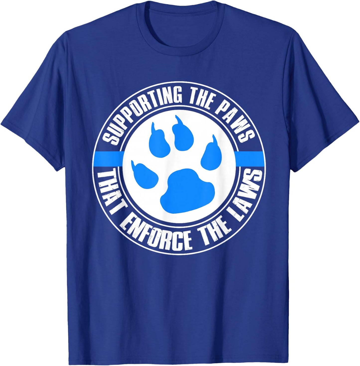 Police Officer K9 Unit Police Dog Trainer Training German T-Shirt - T-Shirt | Royal
