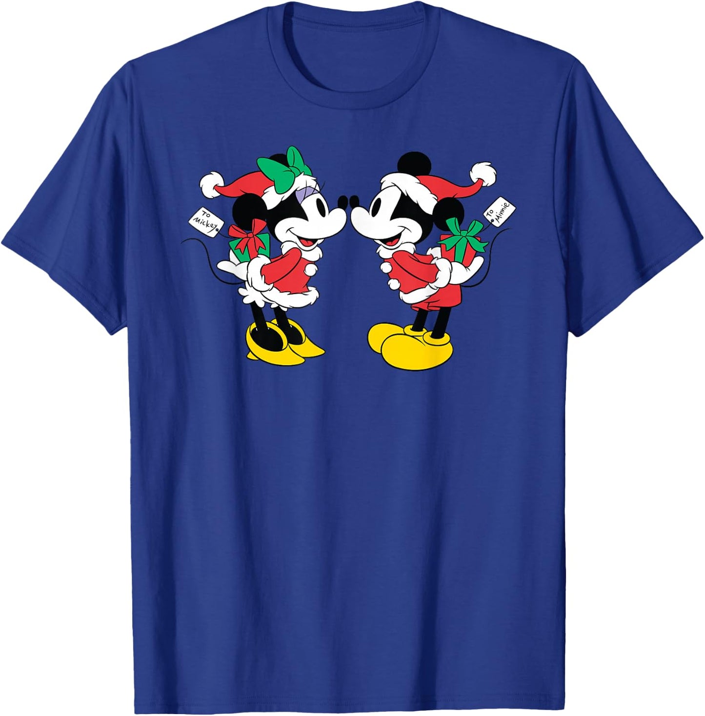 Disney - Christmas Mickey and Minnie Kiss T-Shirt - T-Shirt | Royal