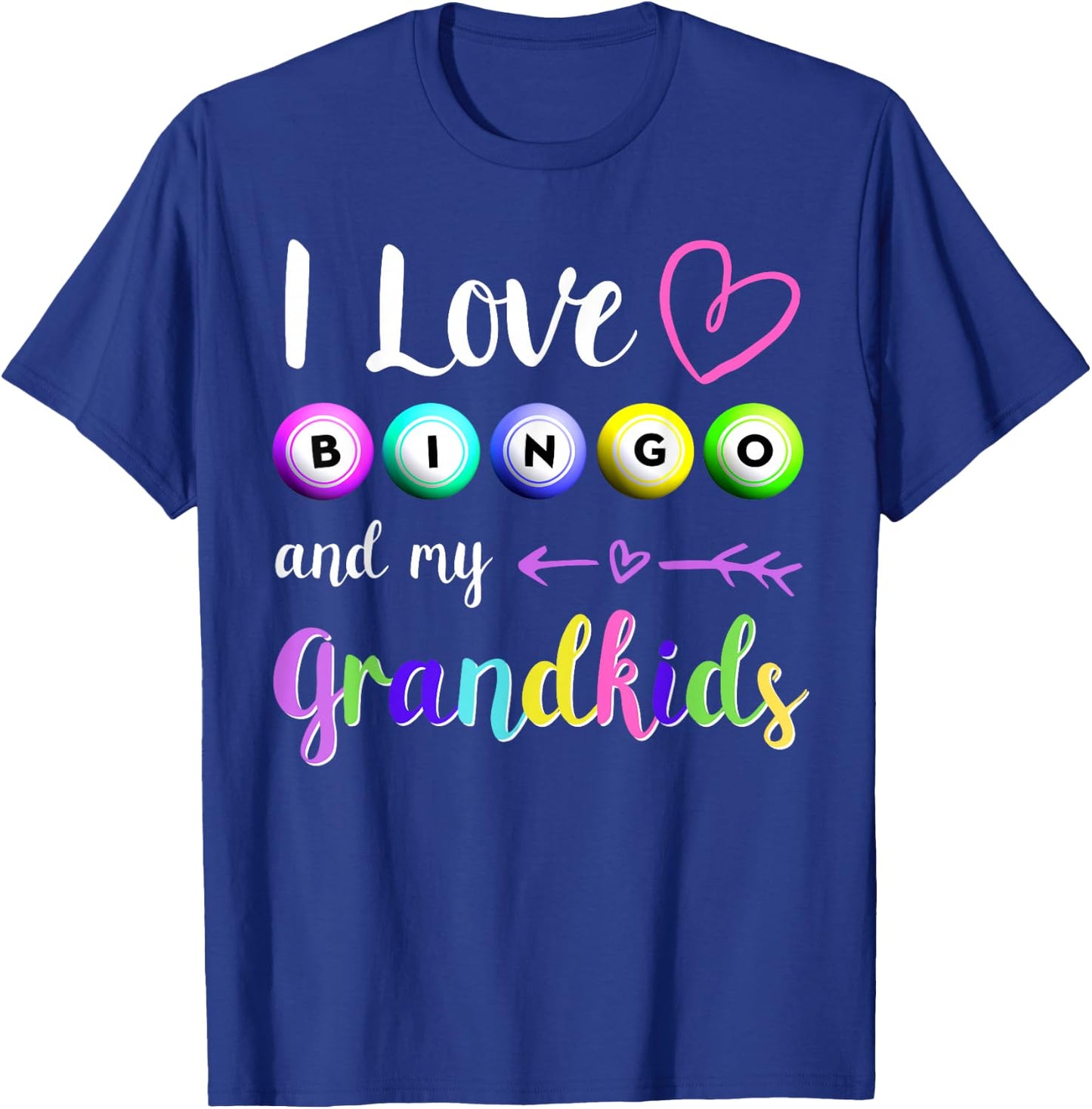 Bingo Shirt, I love Bingo, Gift Grandma, Mommom, Nana T-Shirt - T-Shirt | Royal
