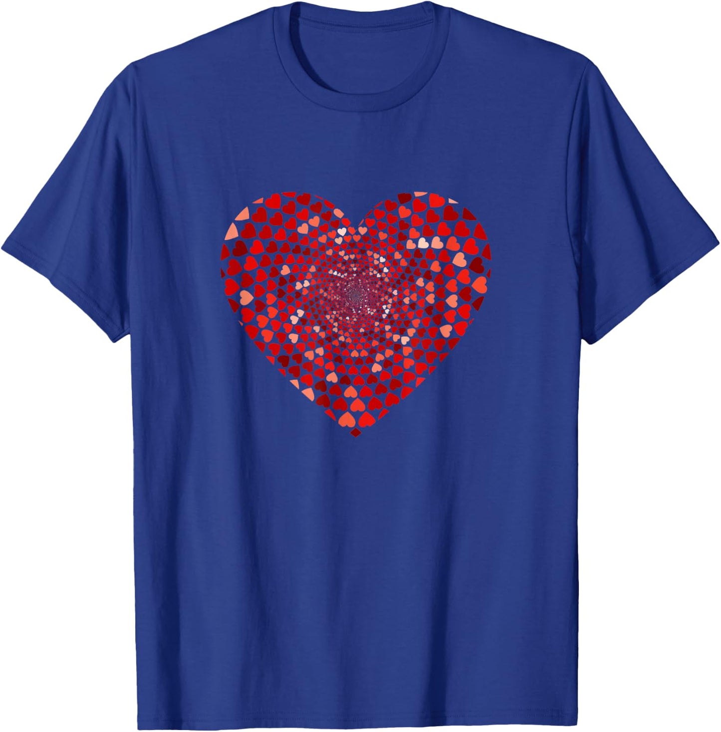 Red Heart 100 Heart Swirl Cute Sweetheart Cool Hearts T-Shirt - T-Shirt | Royal