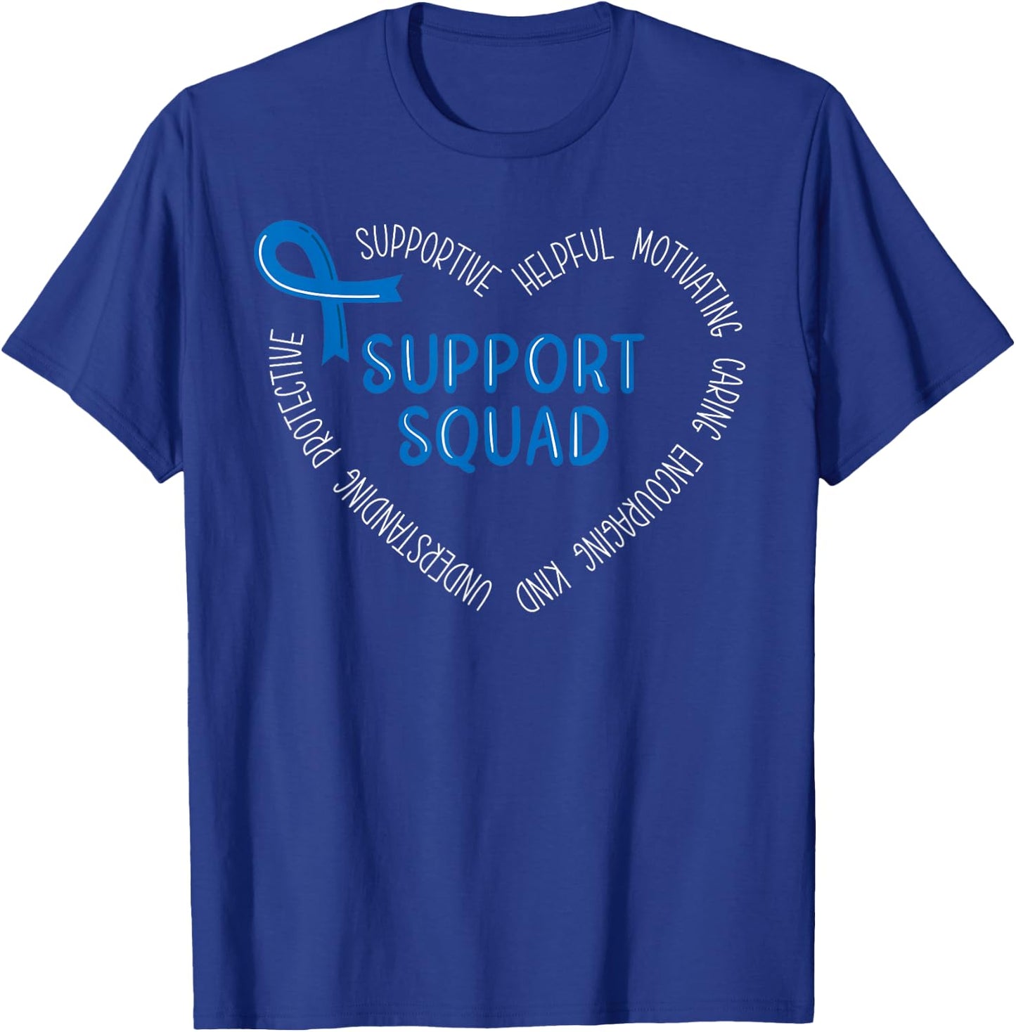 Colon Cancer Support Squad Colon Cancer Awareness T-Shirt - T-Shirt | Royal