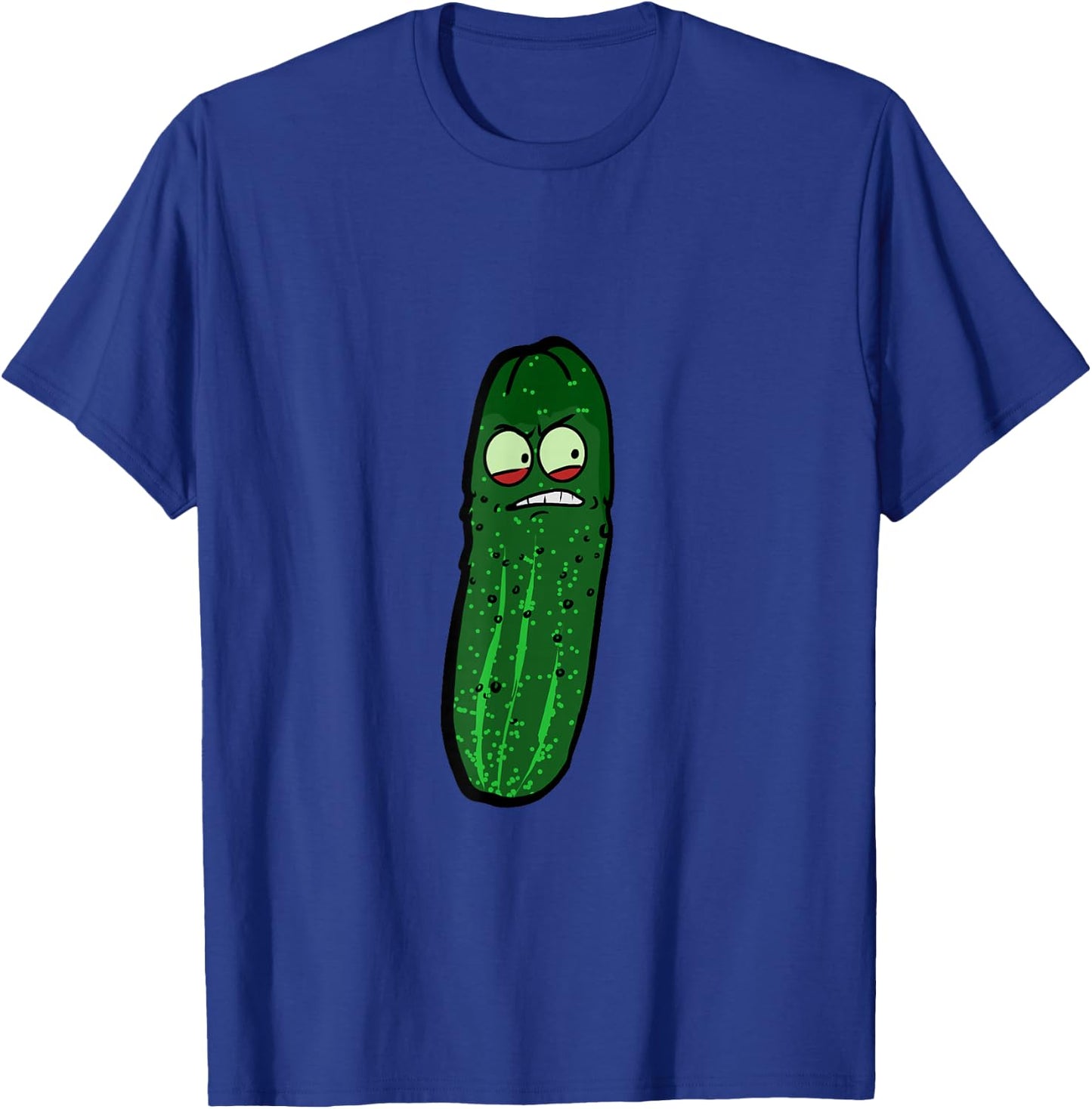 Funny Angry Pickle Face T-Shirt - T-Shirt | Royal