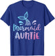 Mermaid Auntie Funny Aunt Women Family Matching Birthday T-Shirt - T-Shirt | Royal