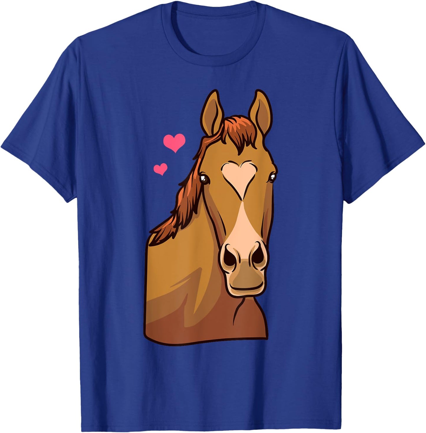 Horse Valentines Day Shirt Heart Pony Horseback Riding Girls T-Shirt - T-Shirt | Royal