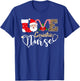 Love Geriatric Nurse Santa Stethoscope Leopard Christmas T-Shirt - T-Shirt | Royal