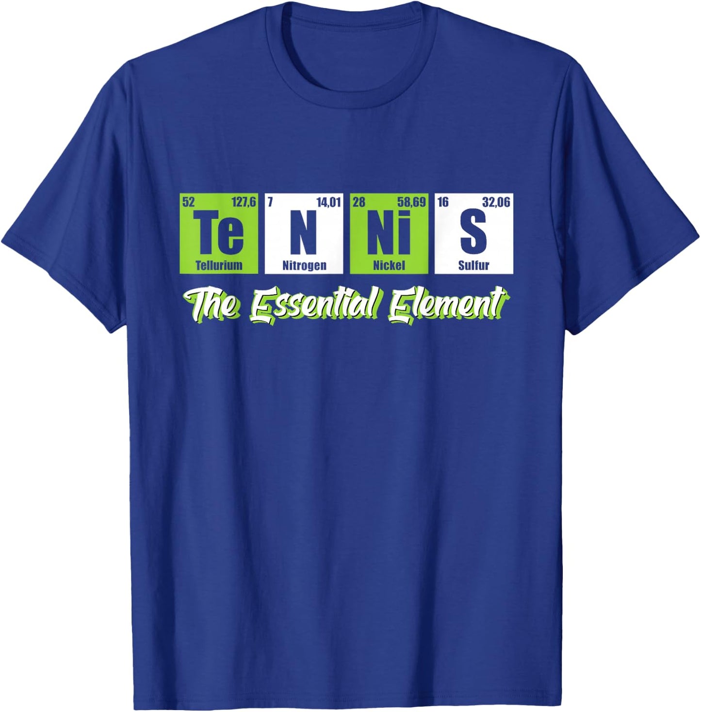 Tennis - The Essential Element | Funny Love Tennis T-Shirt - T-Shirt | Royal