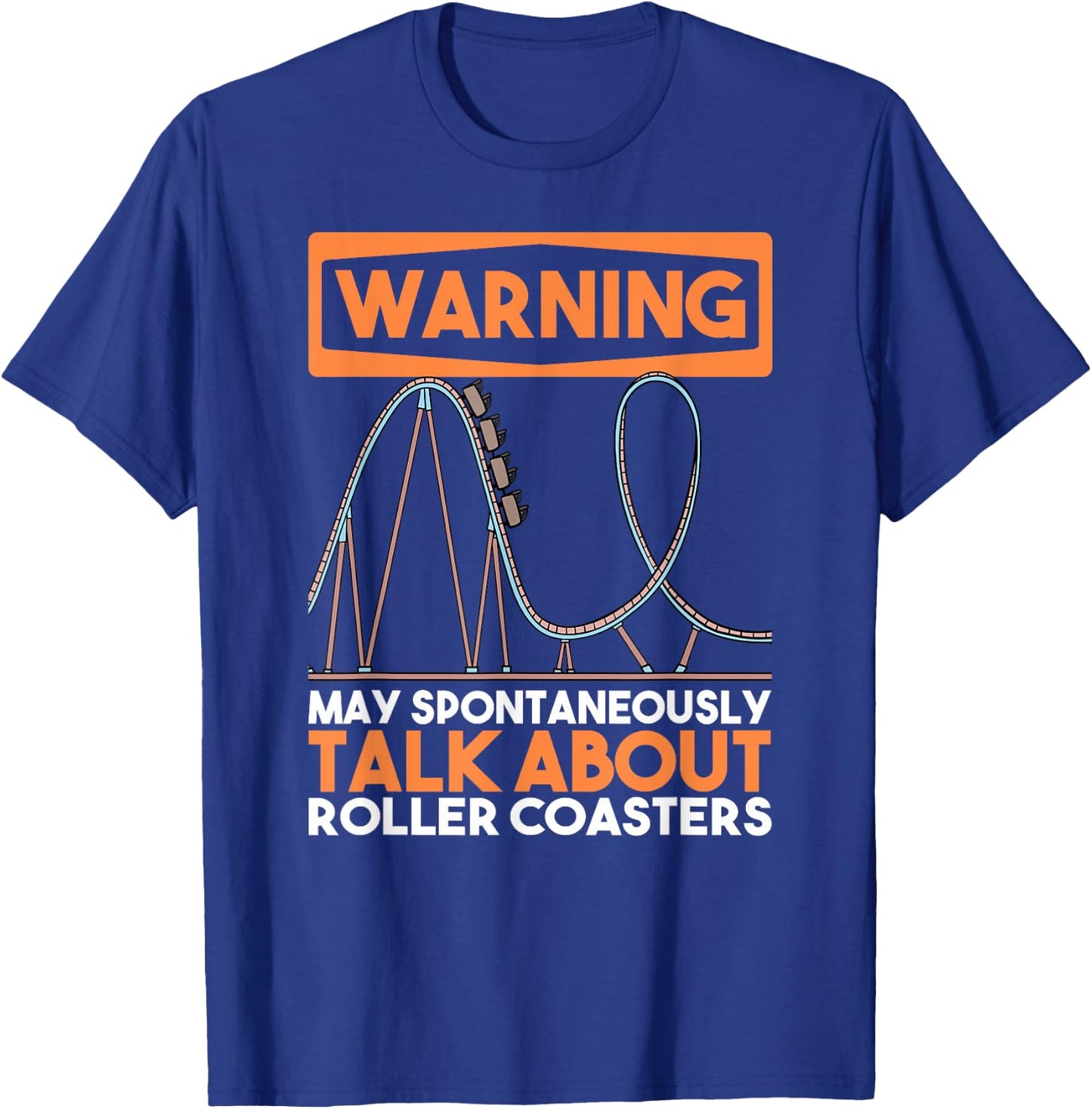 Warning May Spontaneously Dab And Talk About Roller Coasters T-Shirt - T-Shirt | Royal