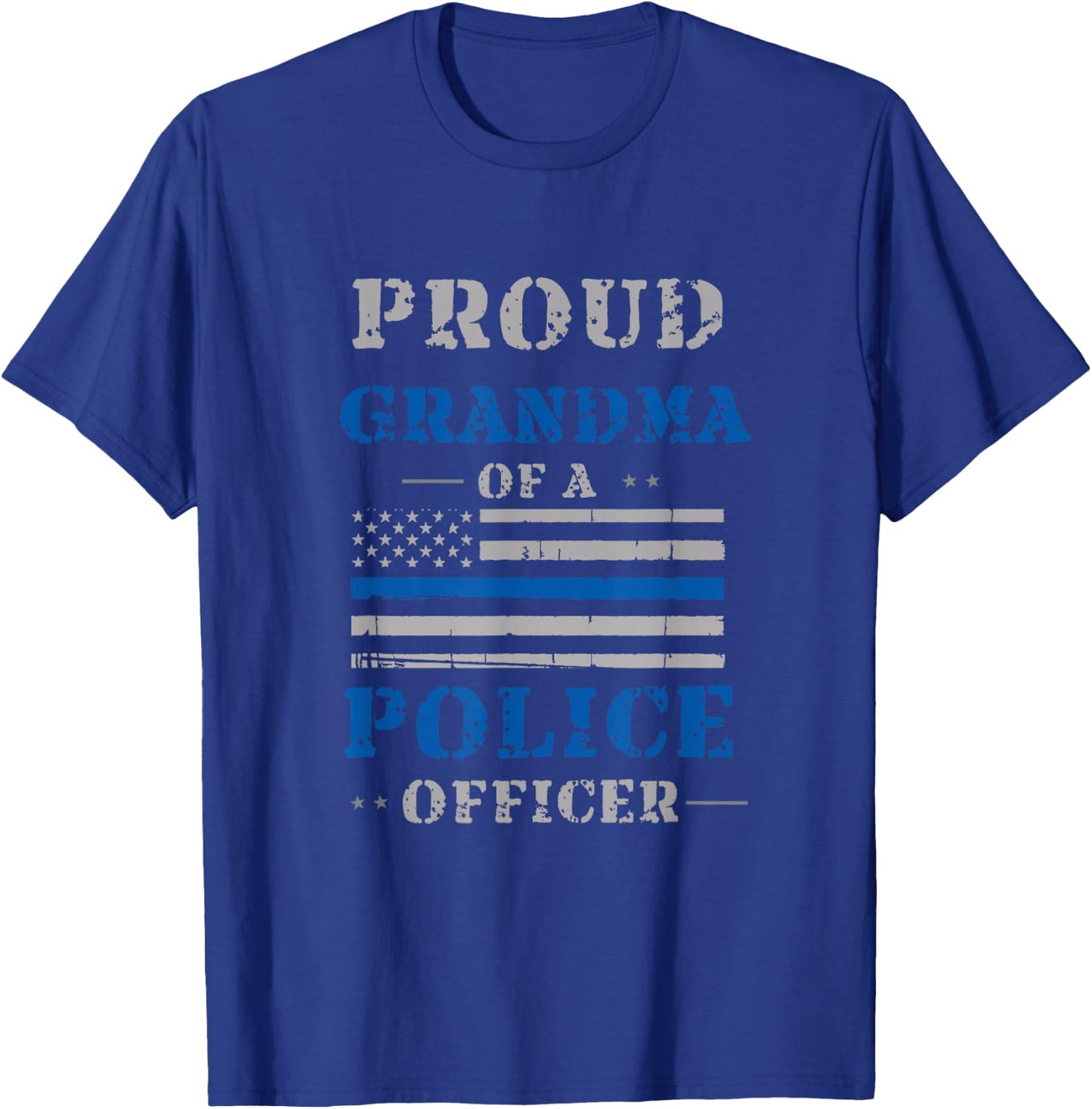 Proud Grandma of a Police Officer Law Enforcement T-Shirt - T-Shirt | Royal