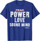 Christian Shirt 2 Timothy 1:7 No Fear T-Shirt - T-Shirt | Royal