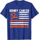 American Flag Kidney Cancer Awareness T-Shirt - T-Shirt | Royal
