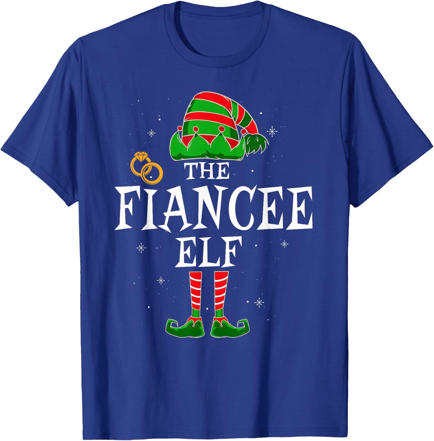 The Fiancee Elf Family Matching Fiance Christmas T-Shirt - T-Shirt | Royal