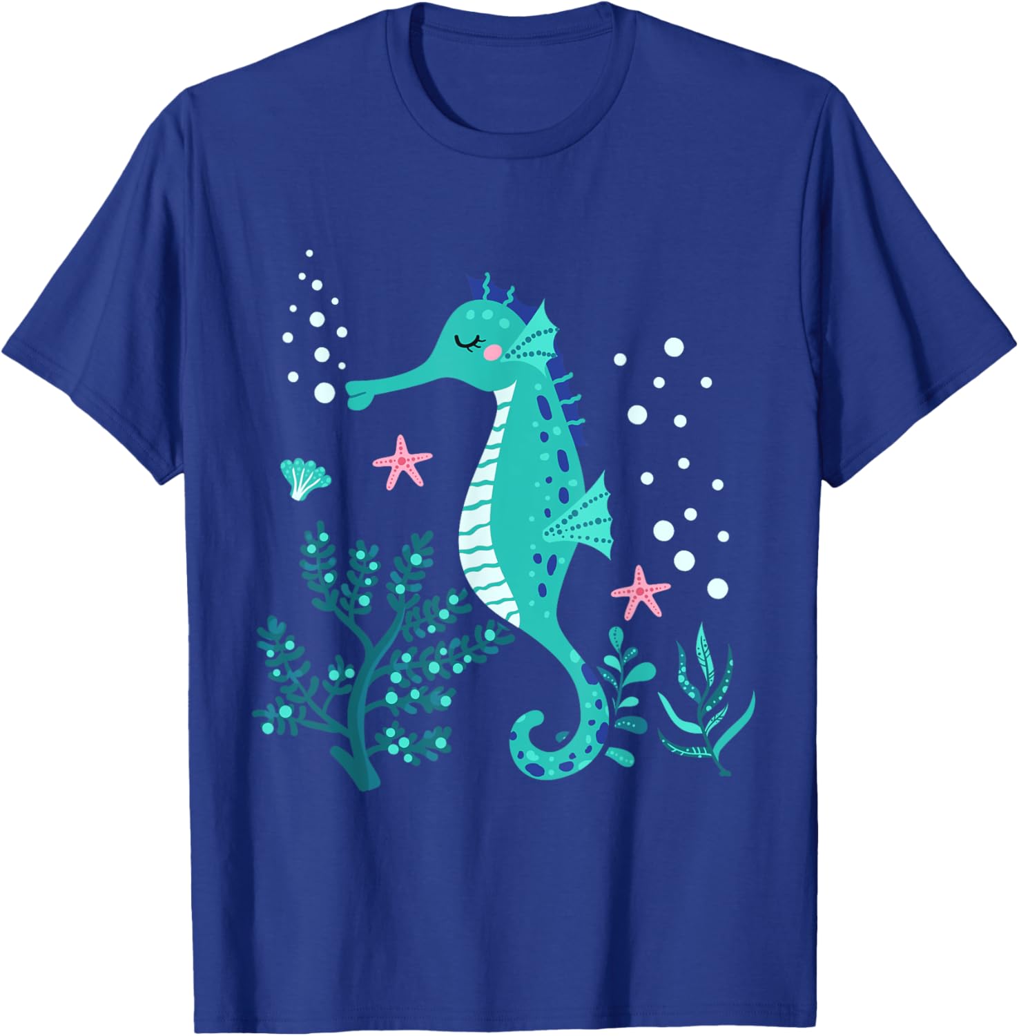 Aquarium Animal Kids Gift Cute Seahorse T-Shirt - T-Shirt | Royal
