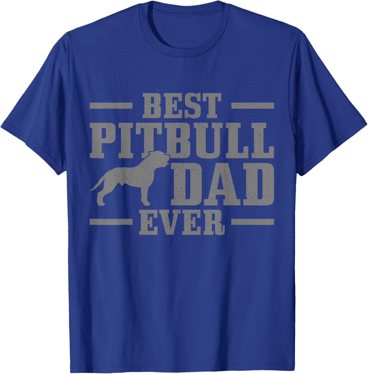 Best Pitbull Dad Ever Funny Dog Owner Vintage Pitbull T-Shirt - T-Shirt | Royal
