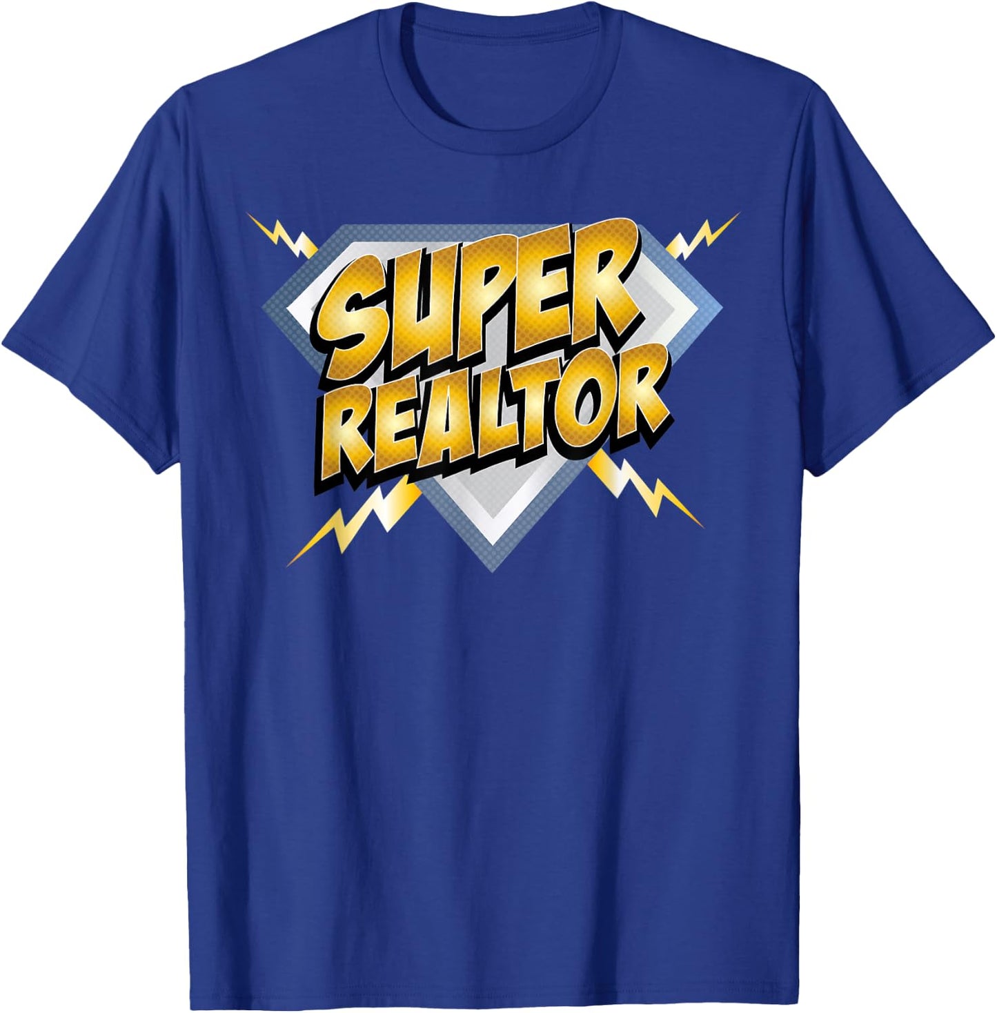 Super Realtor Superhero Comic Book Real Estate Broker T-Shirt - T-Shirt | Royal