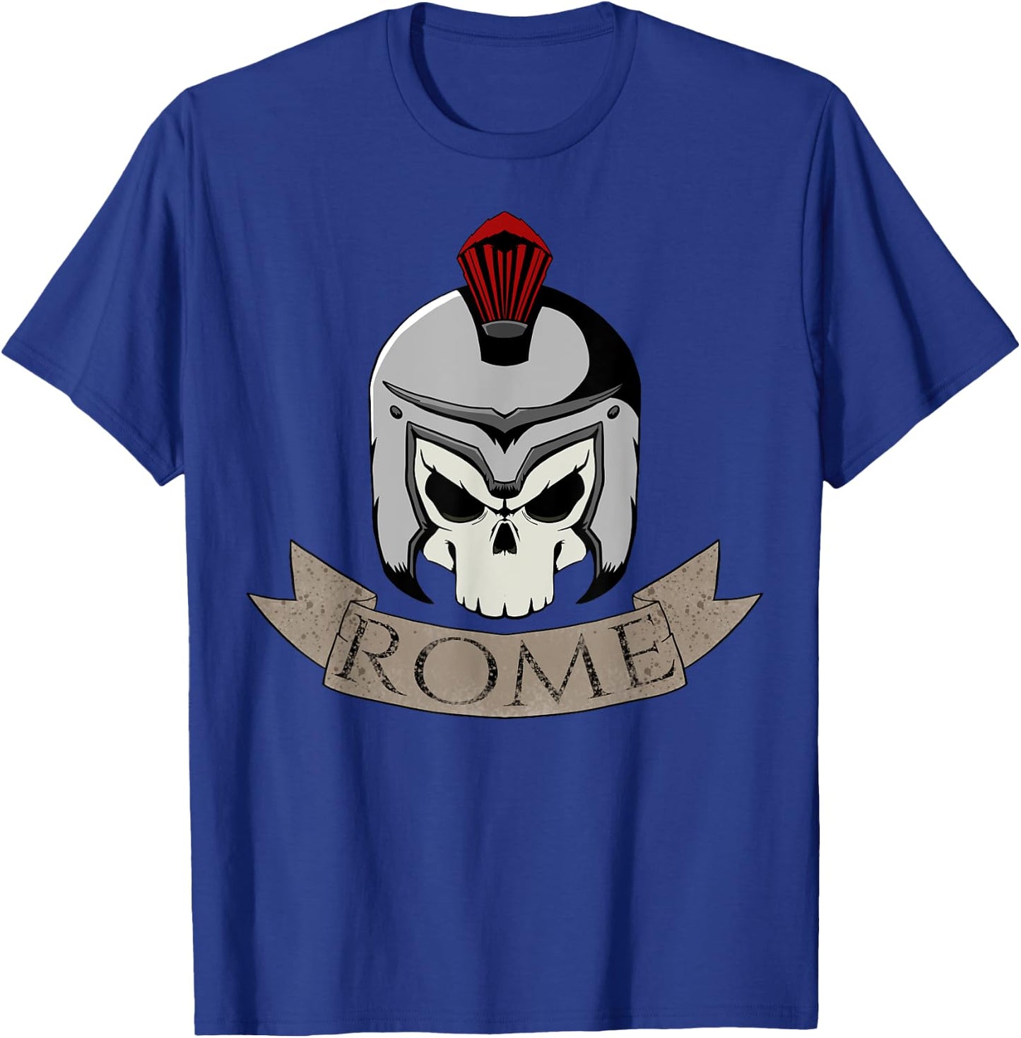 Cool Antique Rome Warrior Helmet Skeleton T Shirt Men Women T-Shirt - T-Shirt | Royal