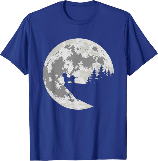 Bichon Frise Apparel And Moon Funny Halloween Costume T-Shirt - T-Shirt | Royal