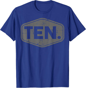 10th Birthday of Boy or Girl, 10 Years Old, Ten T-Shirt - T-Shirt | Royal
