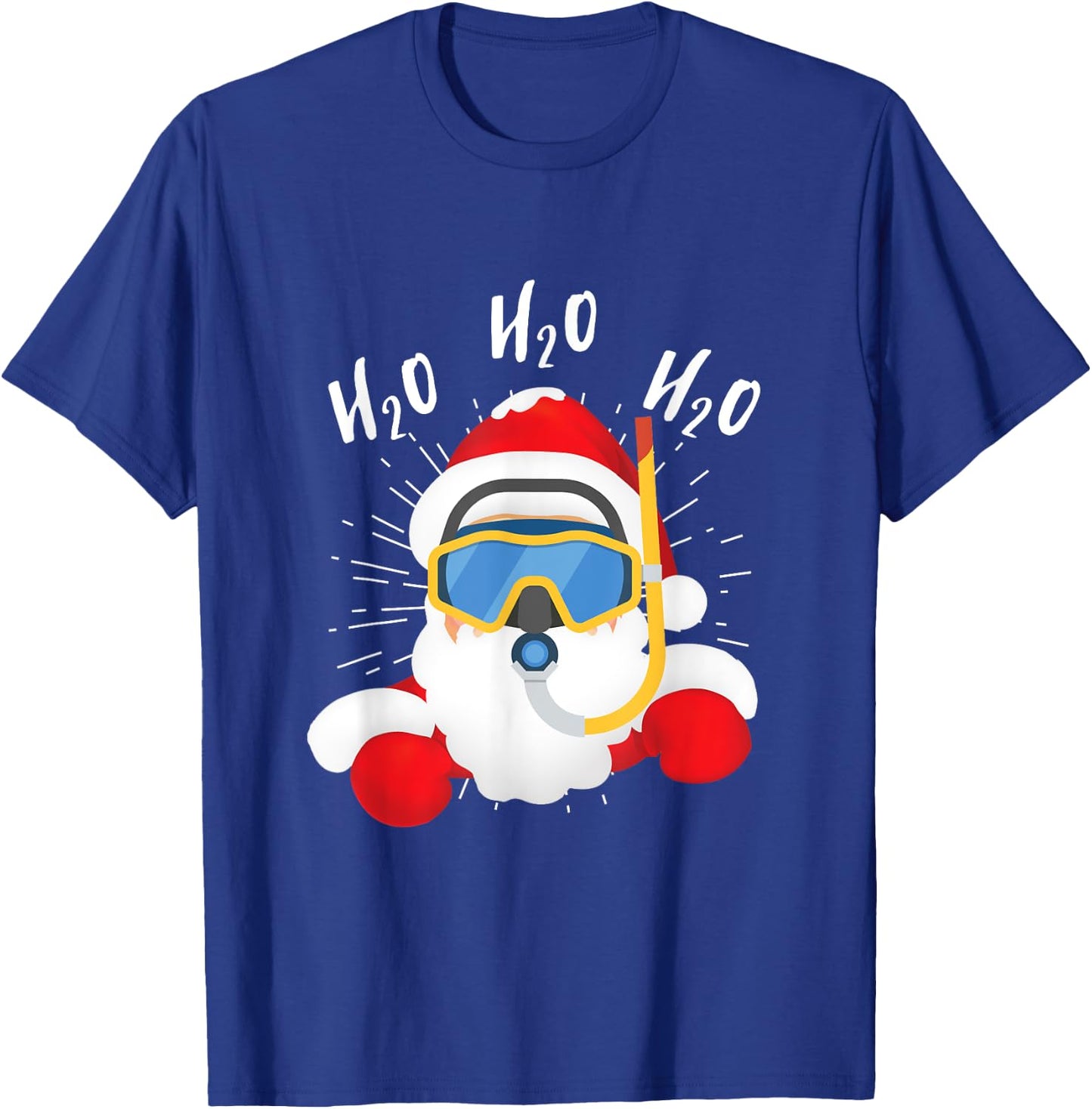 H2o Santa Claus Snorkeling Diving Chistmas Season T-Shirt - T-Shirt | Royal