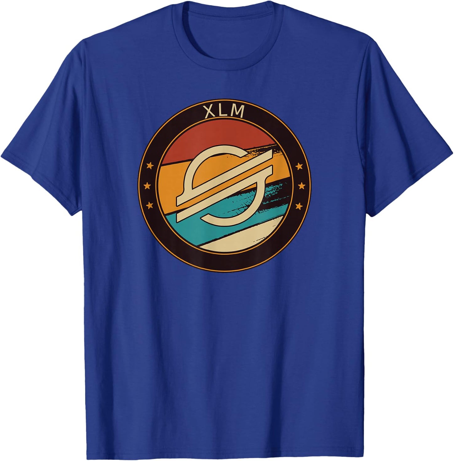 Stellar XLM Vintage Crypto Retro Art Cryptocurrency T-Shirt - T-Shirt | Royal