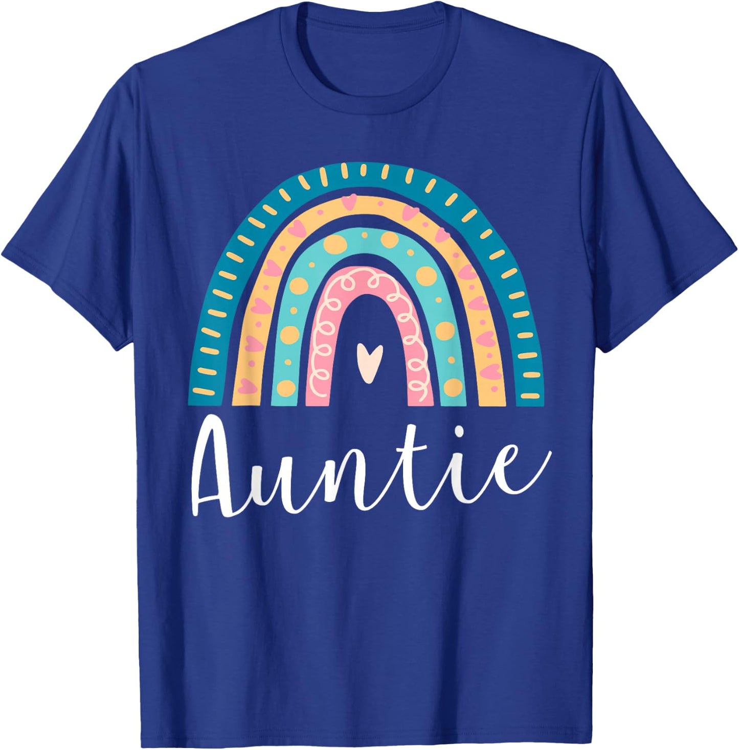 Auntie Rainbow Gifts Family Matching Birthday T-Shirt - T-Shirt | Royal