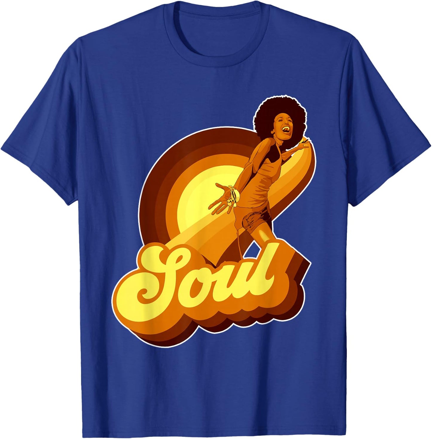 70s Funk Afro Soul T-Shirt - T-Shirt | Royal