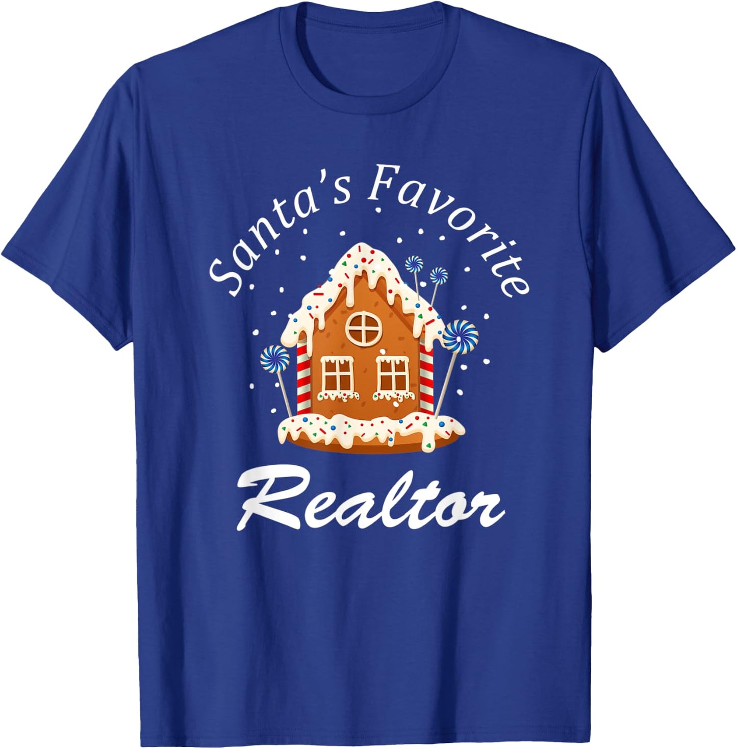 Santa’s Favorite Realtor Real Estate Agent Merry Christmas T-Shirt - T-Shirt | Royal
