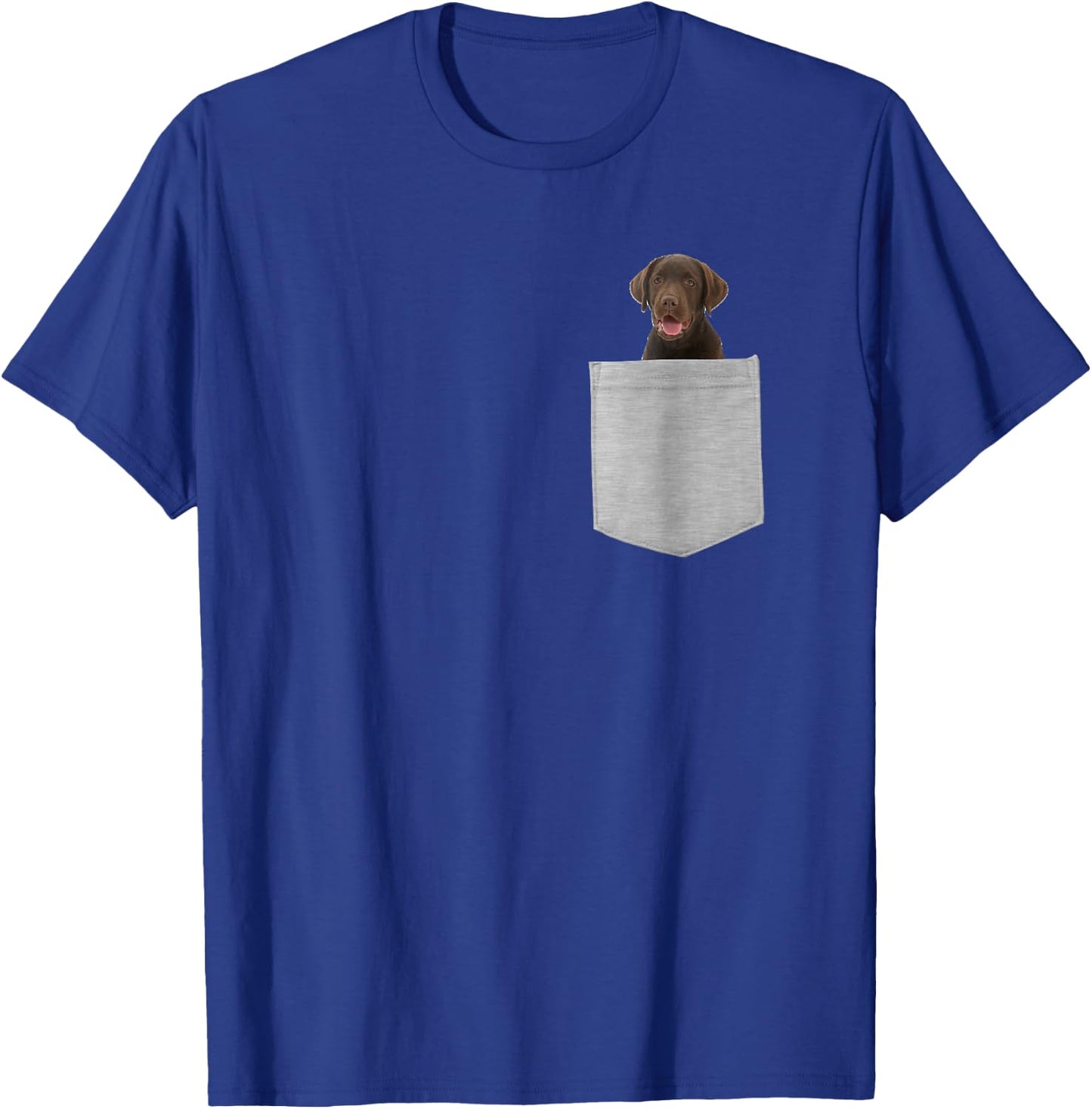Chocolate Lab Dog In Your Pocket T-Shirt - T-Shirt | Royal