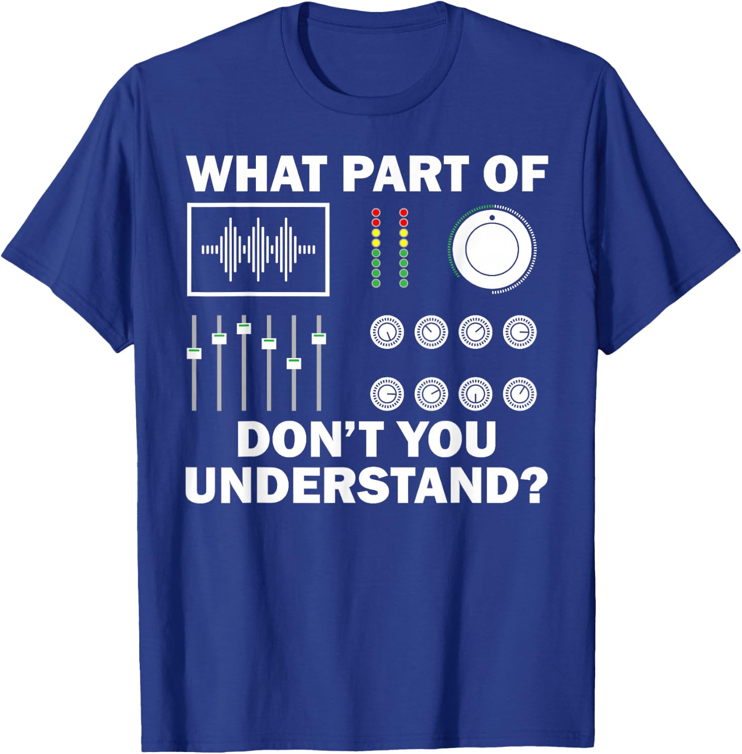 Funny DJ Design Women Sound Engineer Disc Jockey T-Shirt - T-Shirt | Royal