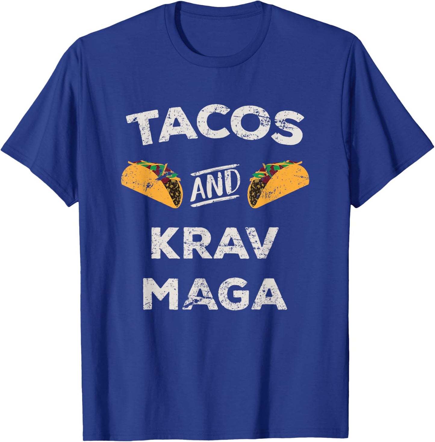 Tacos and Krav Maga Distressed Krav Maga T-Shirt - T-Shirt | Royal