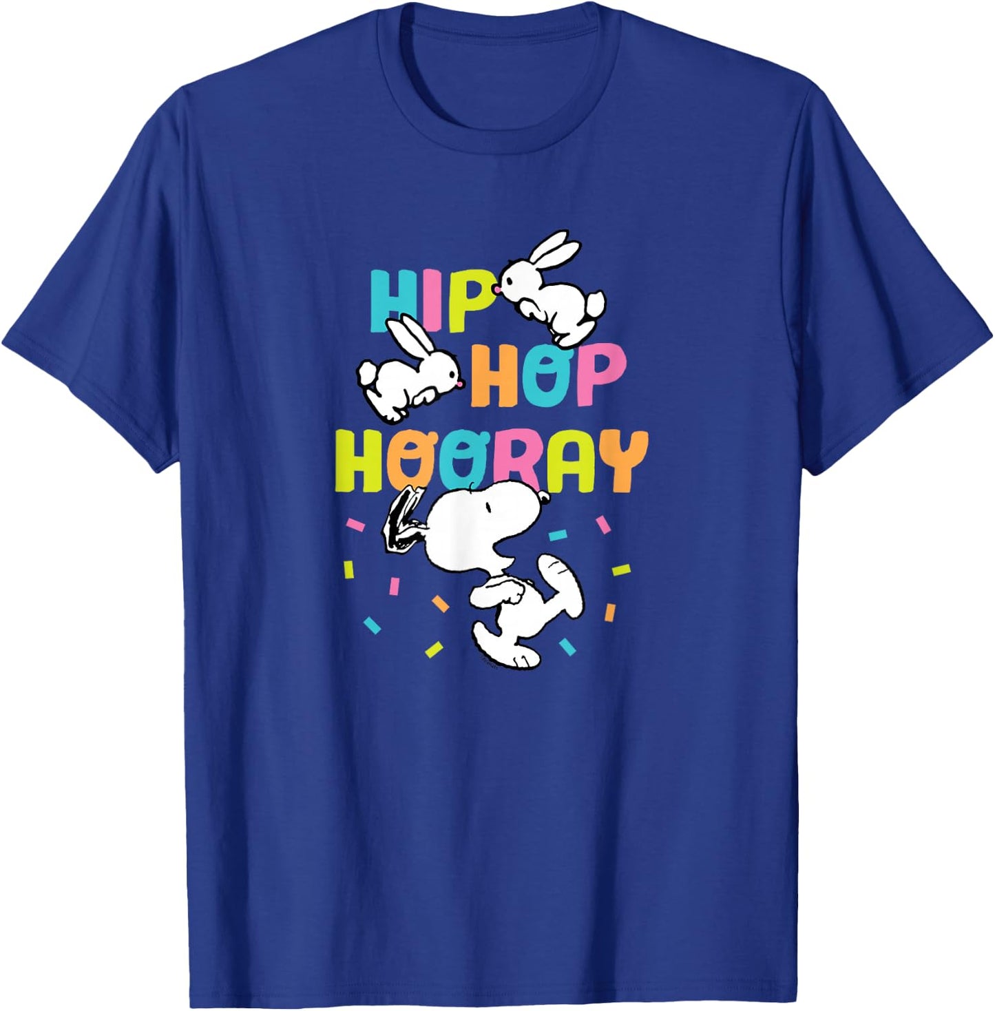 Peanuts - Easter Snoopy Rabbits Hip Hop Hooray T-Shirt - T-Shirt | Royal