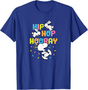 Peanuts - Easter Snoopy Rabbits Hip Hop Hooray T-Shirt - T-Shirt | Royal