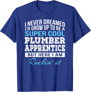Funny Plumber Apprentice Gift T-Shirt - T-Shirt | Royal