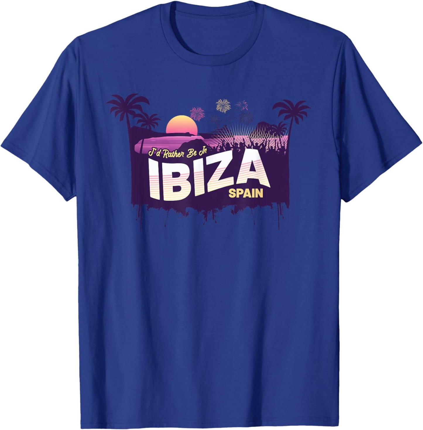 I'd Rather Be in Ibiza Vintage Spain Souvenir T-Shirt - T-Shirt | Royal