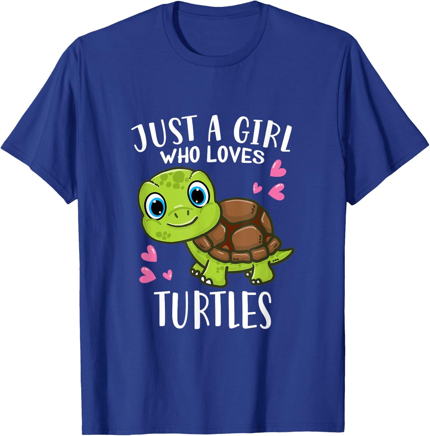 Funny Cute Turtle Lover Just A Girl Who Loves Turtles T-Shirt - T-Shirt | Royal