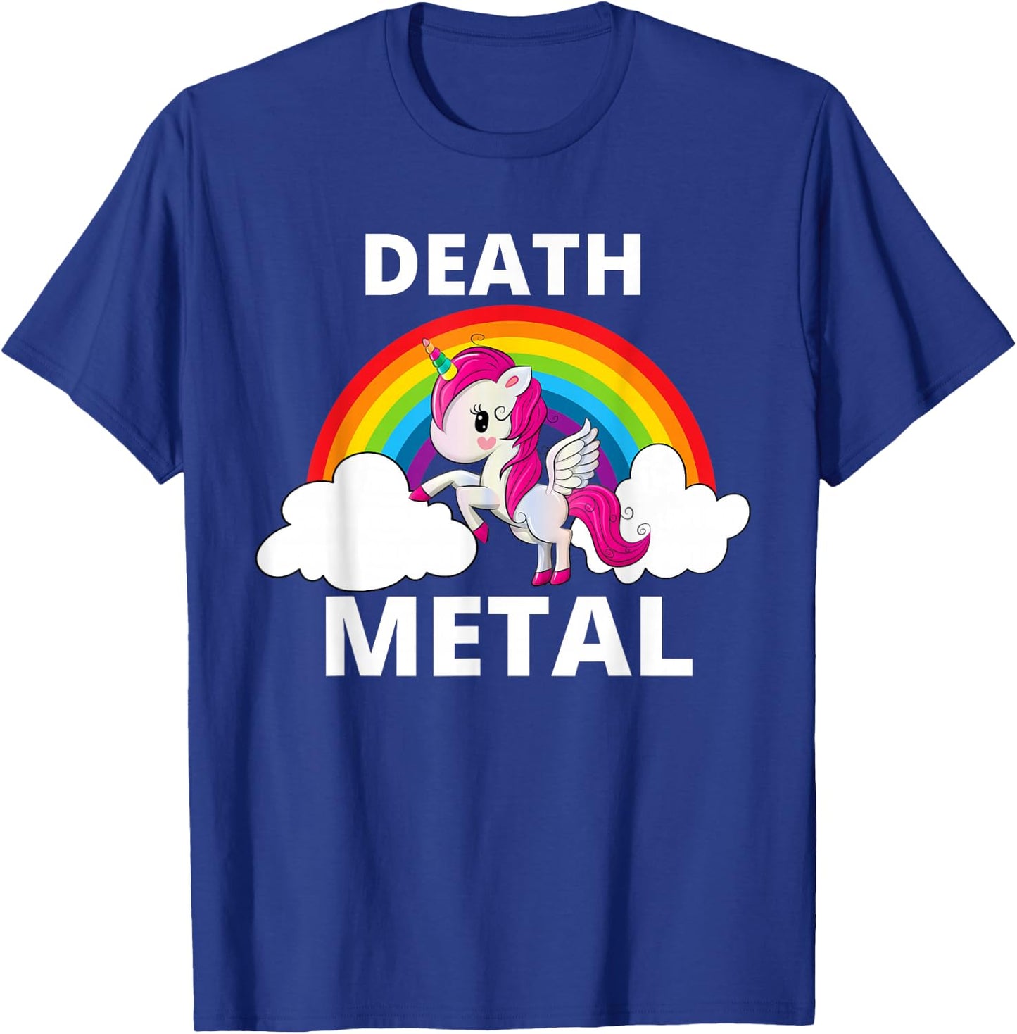 Death Metal Unicorn Rainbow Heavy Metal T-Shirt - T-Shirt | Royal