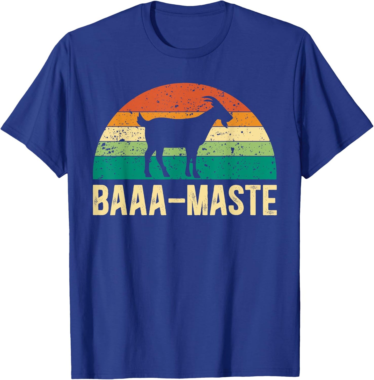 Baaa-Maste Yoga Lover Spiritual Meditation Goat Lady T-Shirt - T-Shirt | Royal