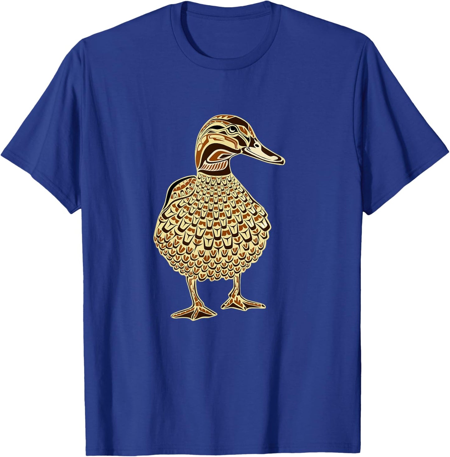 Mallard Duck Bird Lover Northwest Design Native American Art T-Shirt - T-Shirt | Royal
